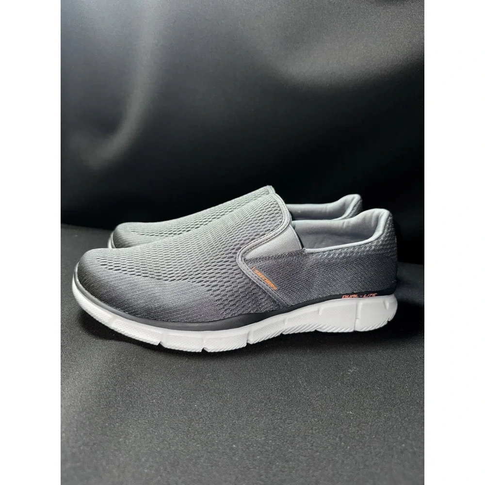 Skechers Equalizer Dual Lite Slip On Shoes Gray Memory Foam Men's Size 11.5